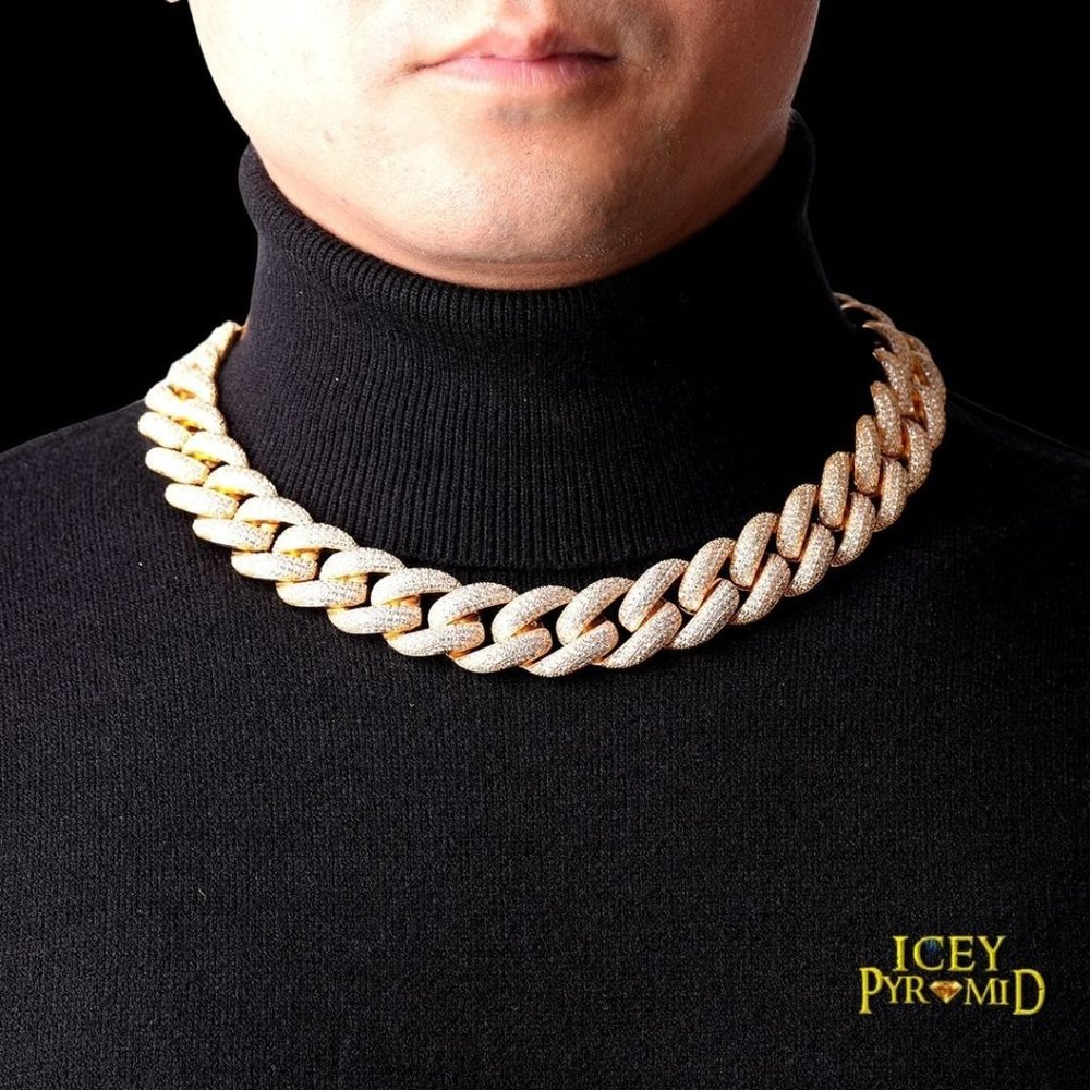 20MM ICED OUT MIAMI CUBAN NECKLACE
